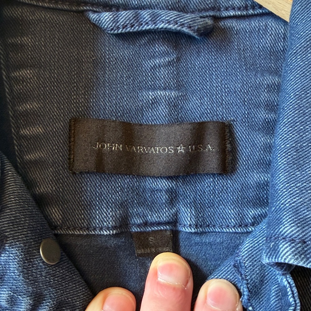 John Varvatos Dark Blue Shirt Jacket - Picture 2 of 7